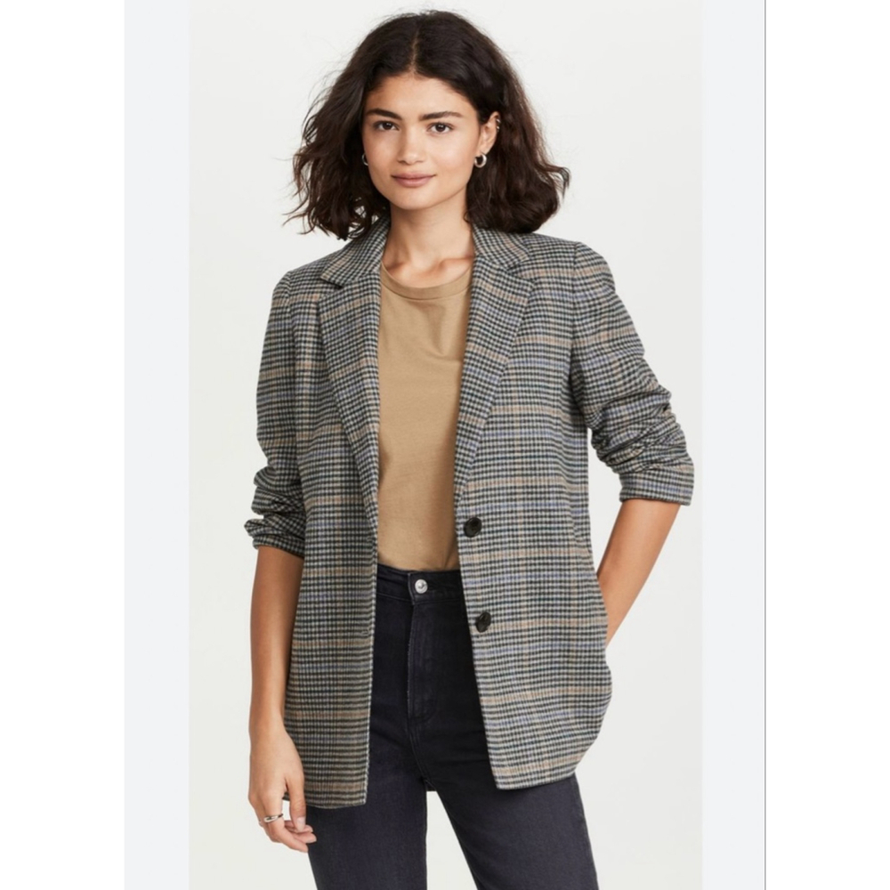 Madewell Dorset Plaid Wool Blend Blazer Size XL Women Oversized Academia Preppy - Picture 1 of 11